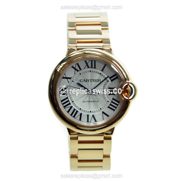 Cartier Ballon Bleu Replica - Automatic - 18kt Rose Gold - White Dial - View 2