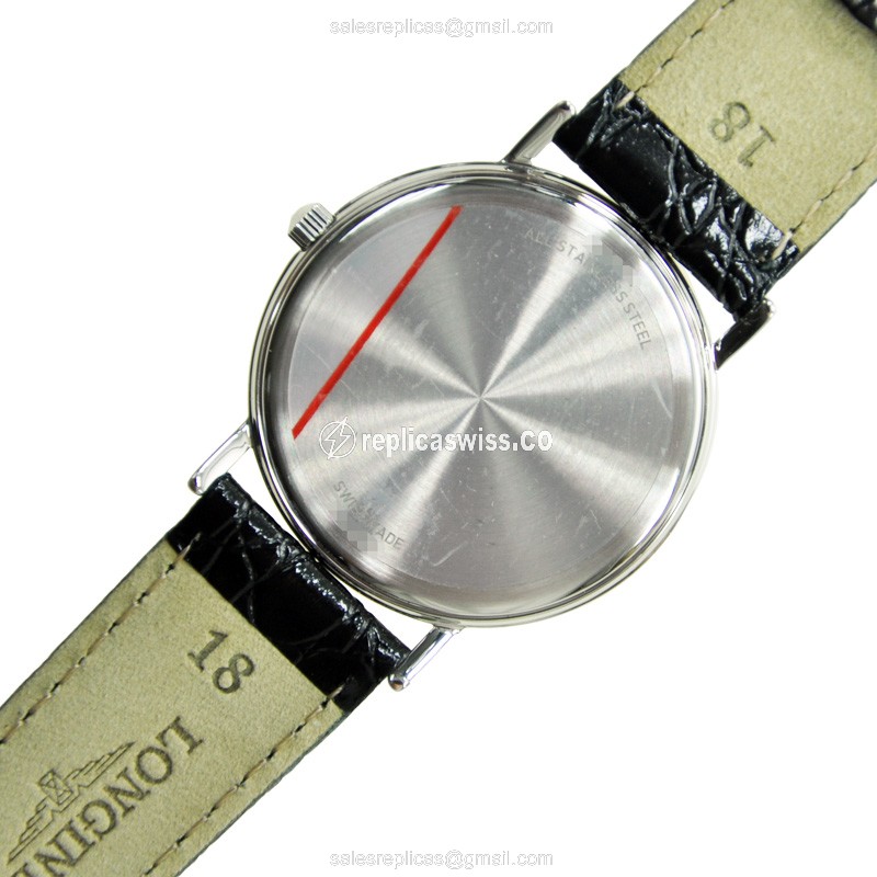 Longines Presence Replica - Quartz - Stainless Steel Case - White Dial - View 4