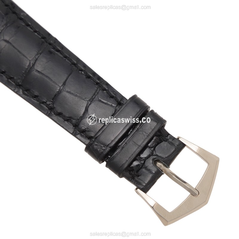 Patek Philippe 5213G-001 Grand Complications - Automatic - 18kt White Gold - White Dial - Black Alligator Strap - View 4