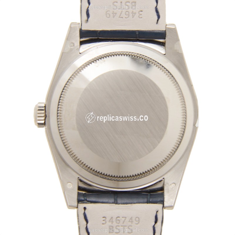 Rolex DAY-DATE Replica - 18kt Gold Case - Blue Dial - Automatic Clasp - View 3