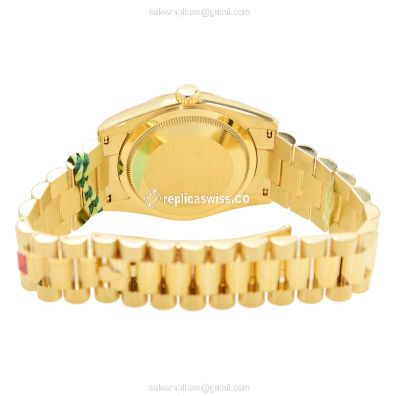 Rolex DAY-DATE Replica - Automatic - Gold Case - Gold Clasp, Gold Strap - View 4