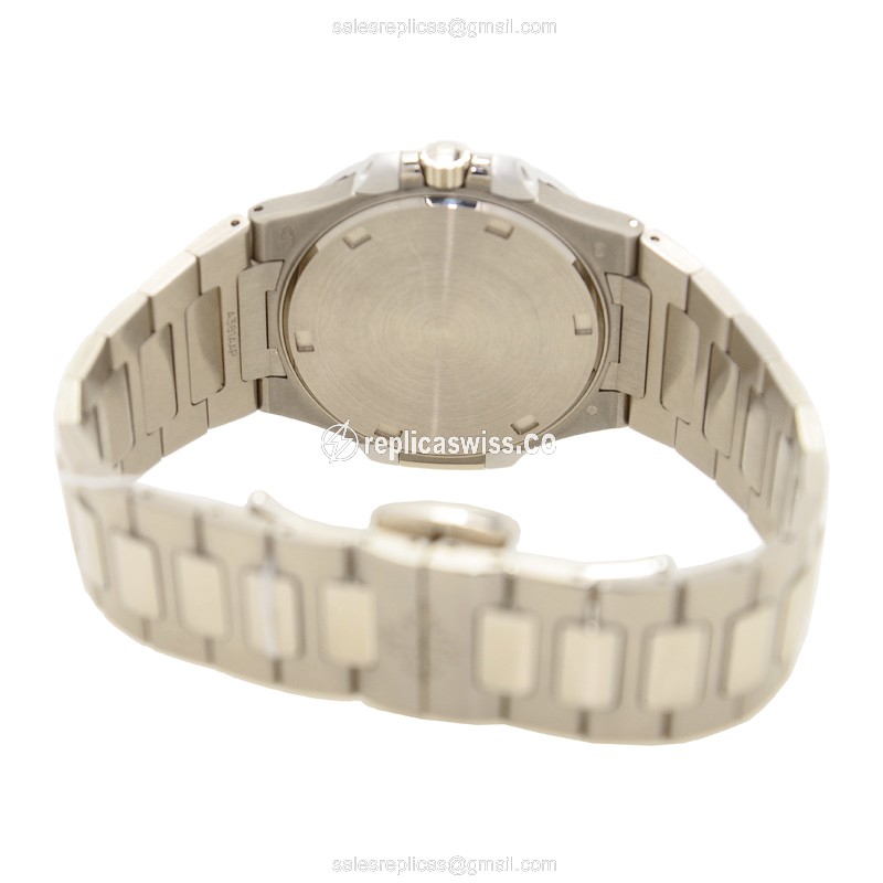 Patek Philippe 7010-1G-010 Replica - Quartz - 18kt White Gold - Diamond - Dark Grey Dial - View 4