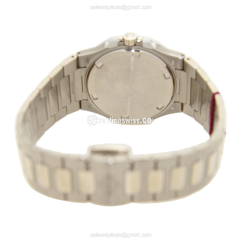 Patek Philippe 7010/1G-011 Replica - Quartz - 18kt White Gold - Diamond Dial - Silver Clasp - View 4