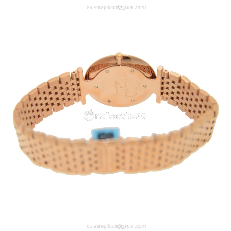 Longines LA GRANDE Replica - Quartz - PVD Gold Case - White Dial on Gold Strap - View 4