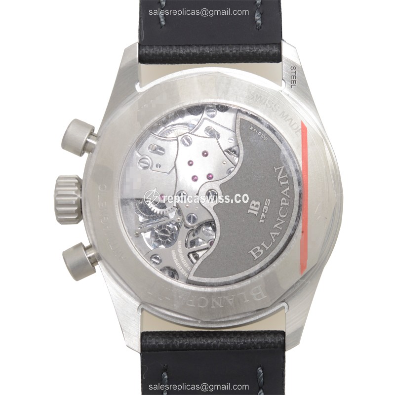 Blancpain 5200-1110-B52A Replica - Automatic - Steel - Dark Grey - Canvas Black Buckle - View 3