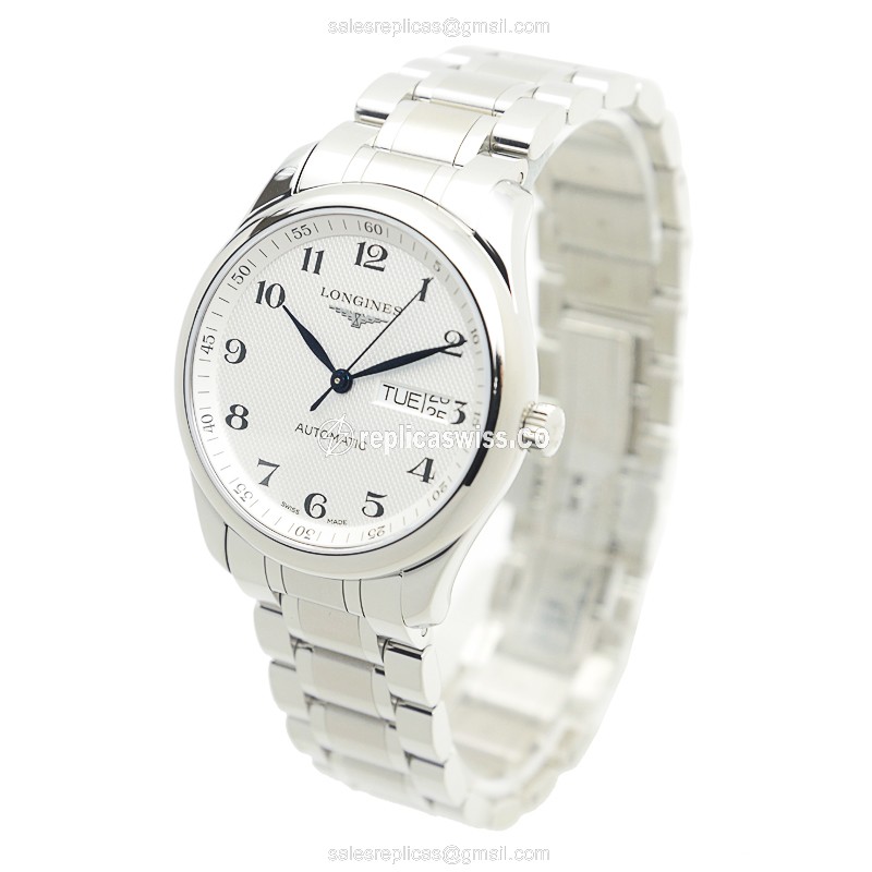 Longines L2.755.4.78.6 Replica - Automatic - Stainless Steel - White Dial, Silver Clasp - View 3