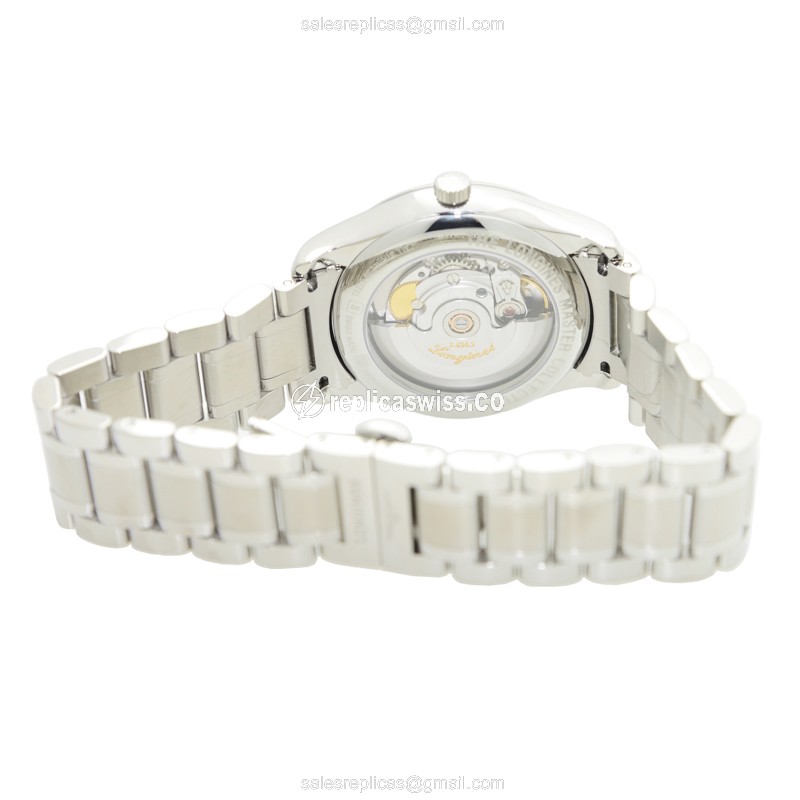 Longines L2.755.4.78.6 Replica - Automatic - Stainless Steel - White Dial, Silver Clasp - View 4