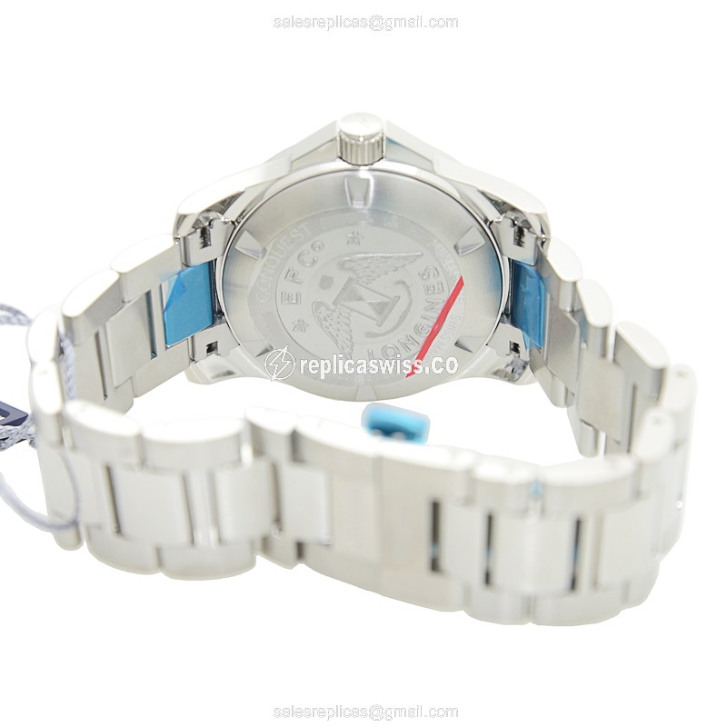 Longines CONQUEST Replica - Quartz - Stainless Steel Case - Silver Dial - View 4