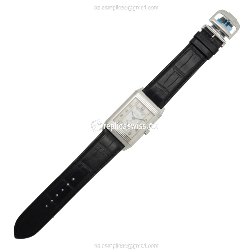 Jaeger-Lecoultre Q3748421 REVERSO - Manual - Steel Case - Silver Dial - Black Alligator Strap - View 2