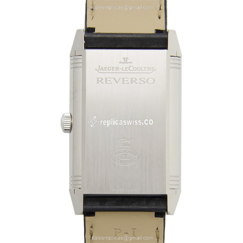 Jaeger-Lecoultre Q3748421 REVERSO - Manual - Steel Case - Silver Dial - Black Alligator Strap - View 3
