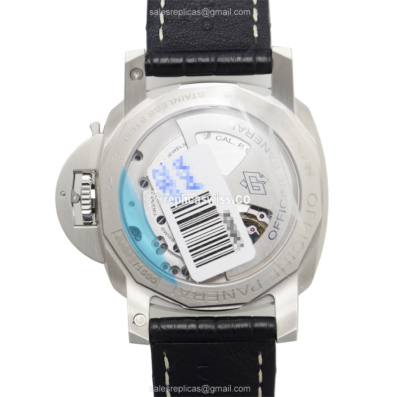 Panerai PAM00392 LUMINOR - Automatic - Steel - Black Dial - Buckle Clasp - Black Alligator Strap - View 3