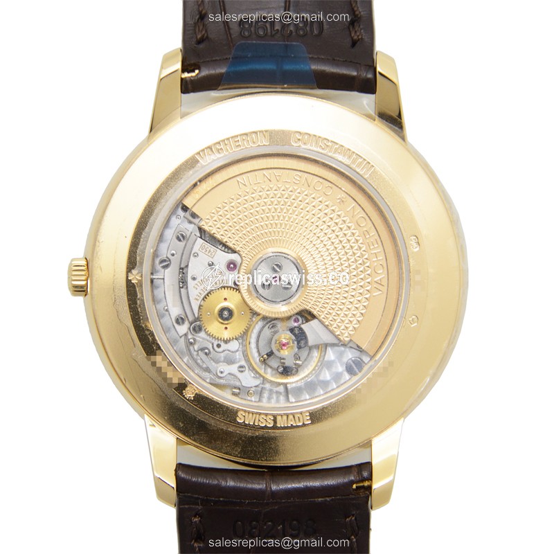 Vacheron Constantin 85180/000J-9231 PATRIMONY TRADITIONELLE - Auto - 18kt Gold - White Dial - Brown Alligator Buckle - View 3