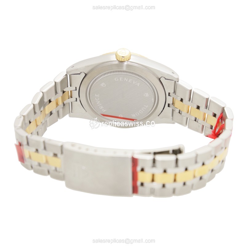 Tudor Date-Day Replica Watch - Automatic - Gold Steel - Gold Dial - View 4