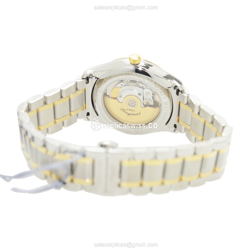 Longines L2.755.5.77.7 Replica - Automatic - 18kt Gold Case - Silver Dial - View 4