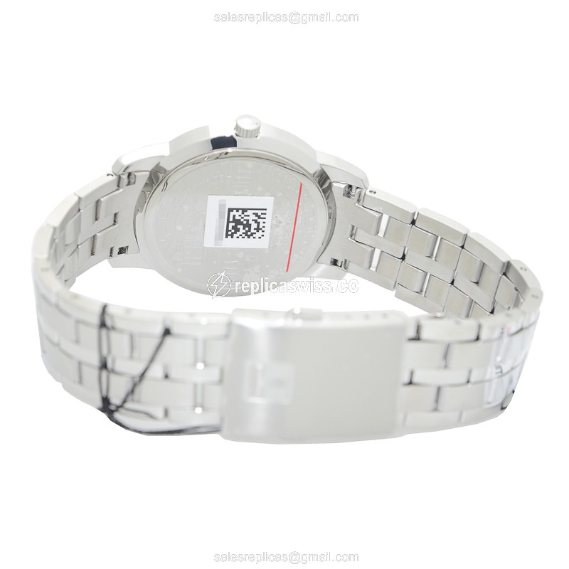 Rolex Tissot Replica - Quartz - Stainless Steel - White Dial - Silver Strap - View 3