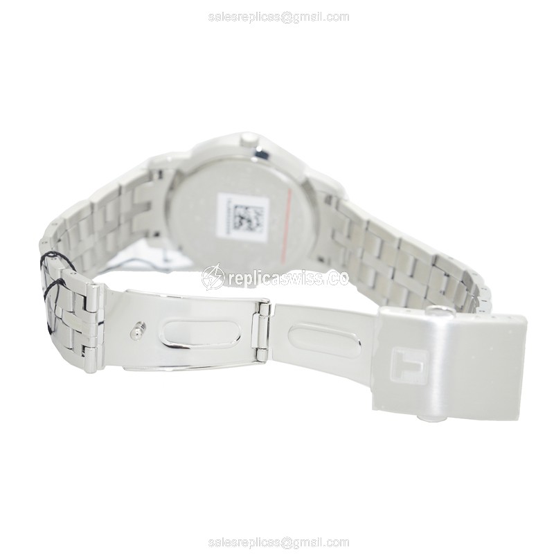 Rolex Tissot Replica - Quartz - Stainless Steel - White Dial - Silver Strap - View 4