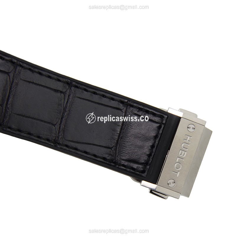 Hublot Classic Fusion Replica - Manual - Titanium - Skull Dial - Black Alligator Strap - View 4