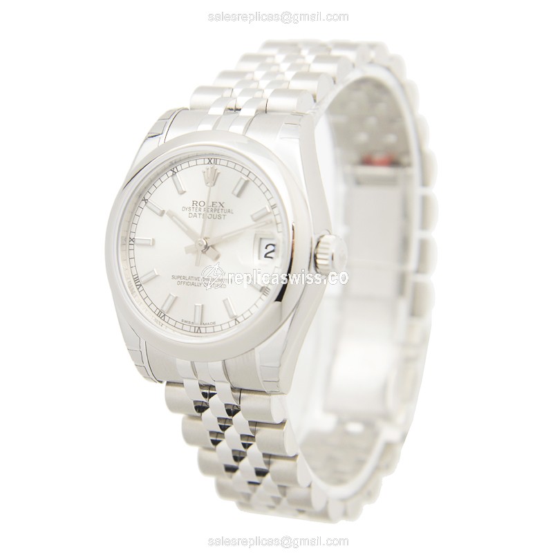 Rolex Datejust Replica - Automatic - Silver - Sapphire Crystal - Steel Clasp - View 3