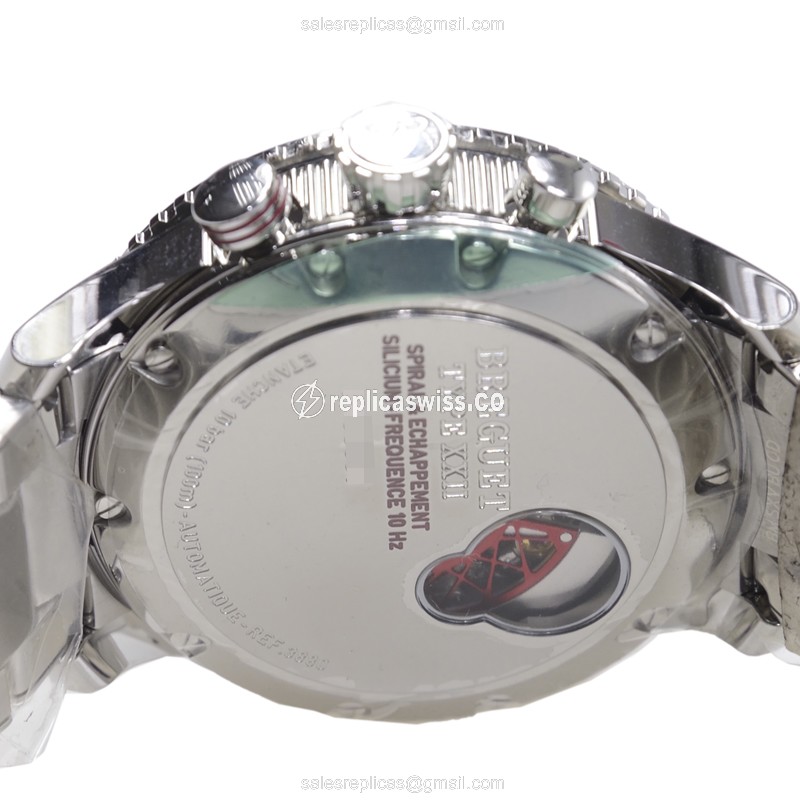 Breguet 3880ST/H2/SX0 Replica - Automatic - Steel Case - Black Dial - Silver Steel Strap - View 4