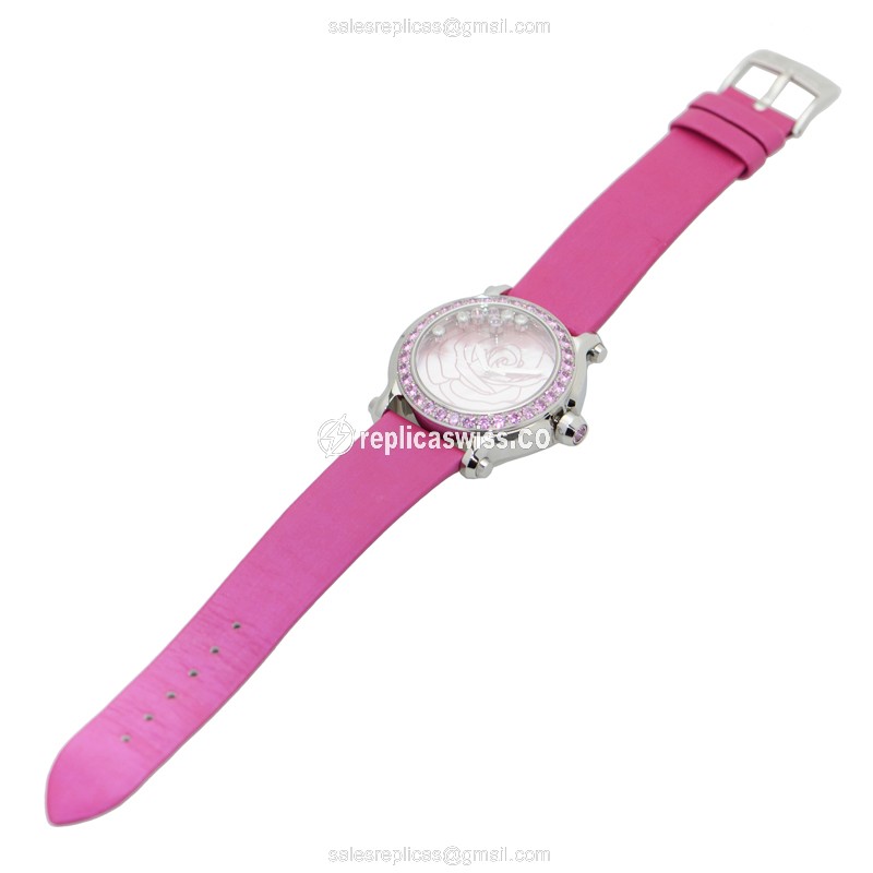 Chopard Happy Sport Quartz - Pink Dial - Stainless Steel Case - Pink Buckle - Sapphire Crystal - View 2