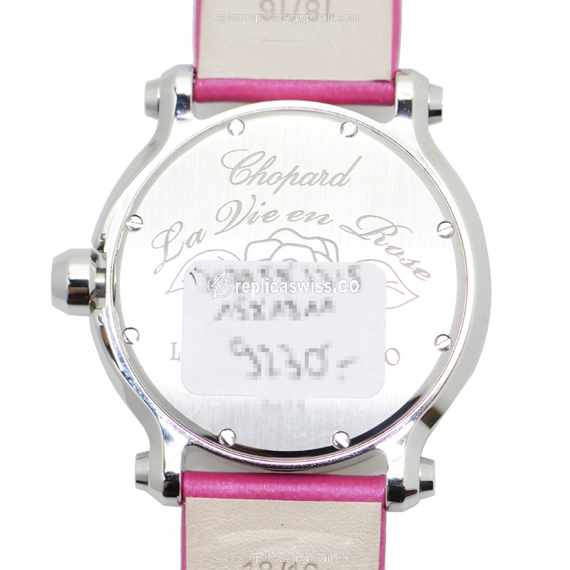 Chopard Happy Sport Quartz - Pink Dial - Stainless Steel Case - Pink Buckle - Sapphire Crystal - View 3