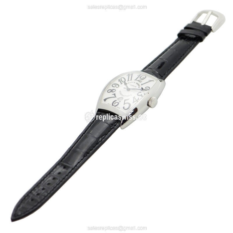 Franck Muller 8880 B SC DT AC Automatic - Silver Dial on Black Alligator Strap - View 2