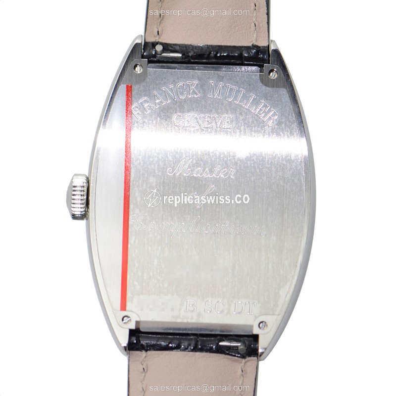Franck Muller 8880 B SC DT AC Automatic - Silver Dial on Black Alligator Strap - View 3