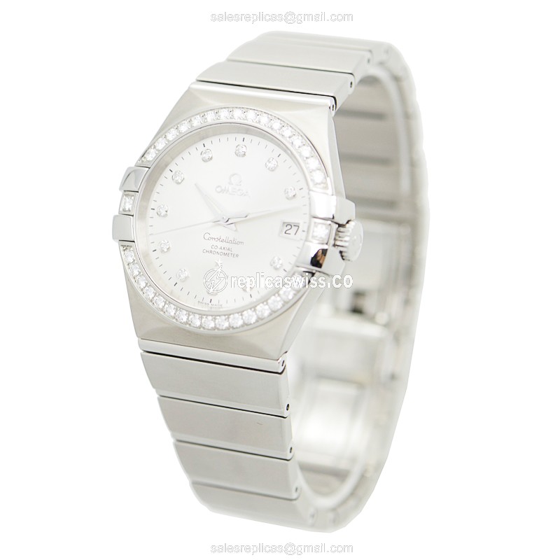 Omega Constellation replica watch - automatic silver dial steel - View 3