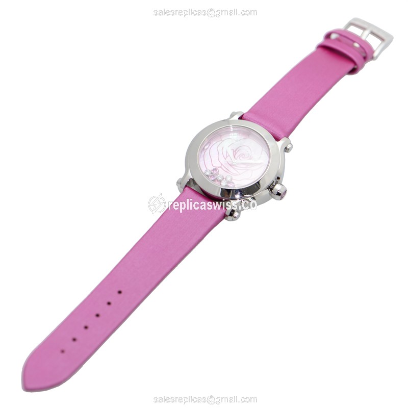 Chopard Happy Sport Quartz - Pink Dial - Steel Case - Pink Buckle - Sapphire Crystal - View 2