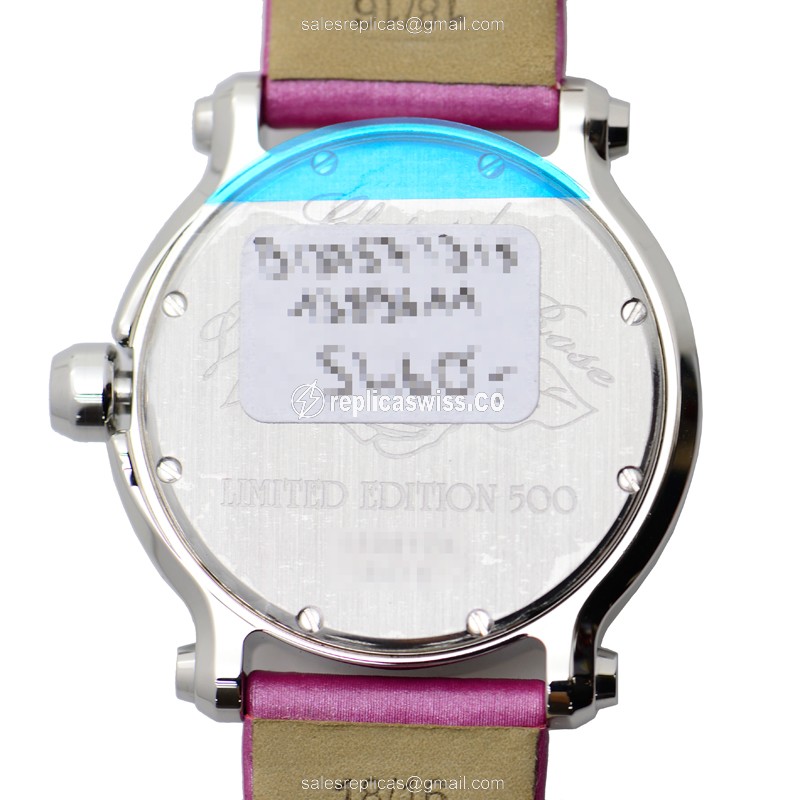 Chopard Happy Sport Quartz - Pink Dial - Steel Case - Pink Buckle - Sapphire Crystal - View 3