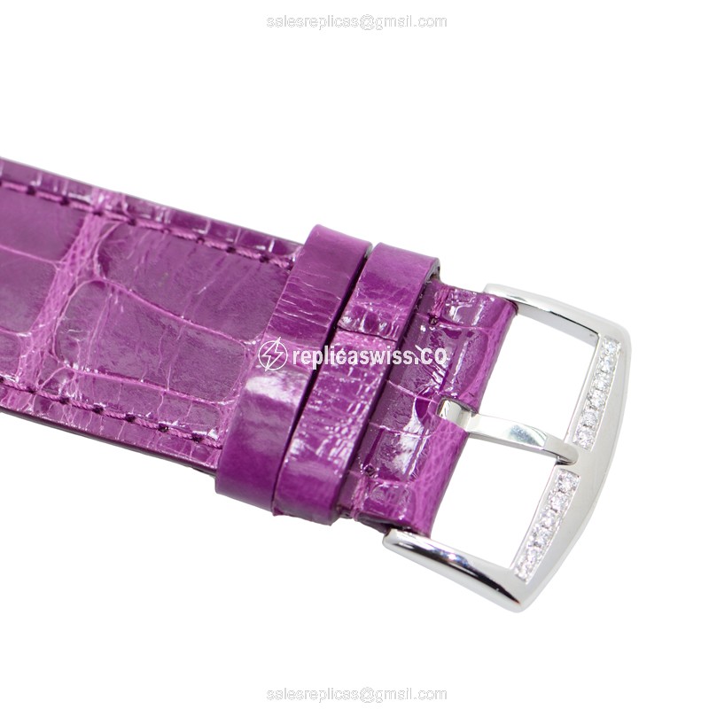 Franck Muller Long Island Replica - Auto - Silver - Diamonds - View 4