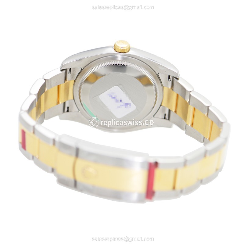 Rolex Datejust Replica - Automatic - 18kt Gold Case - Silver Dial - Gold Strap - View 4
