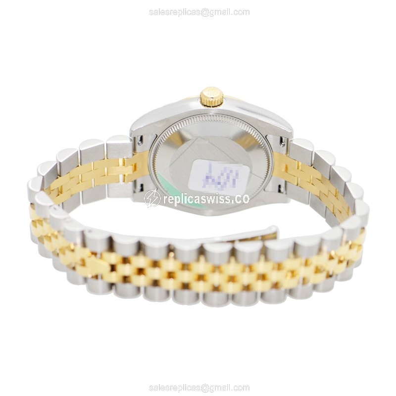 Rolex Lady Datejust Replica - Automatic - Black Dial - Gold Clasp - Gold Strap - View 4