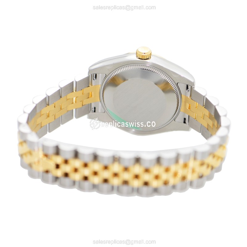 Rolex Lady Datejust Replica - Automatic, White Dial, Gold Clasp & Strap - View 4