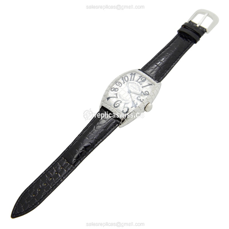 Franck Muller 8880 SC IRON CRO Replica - Automatic - Silver Dial on Black Alligator Strap - View 2