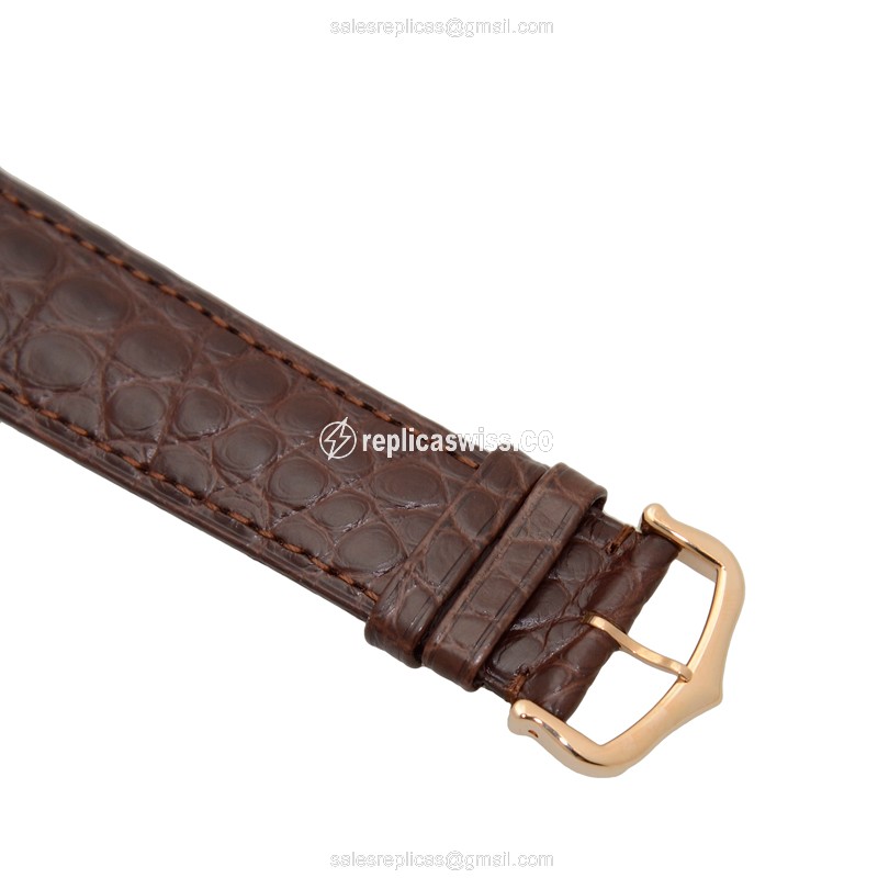 Cartier RONDE SOLO Replica - Quartz - 18kt Rose Gold - Steel Case - White Dial - View 4
