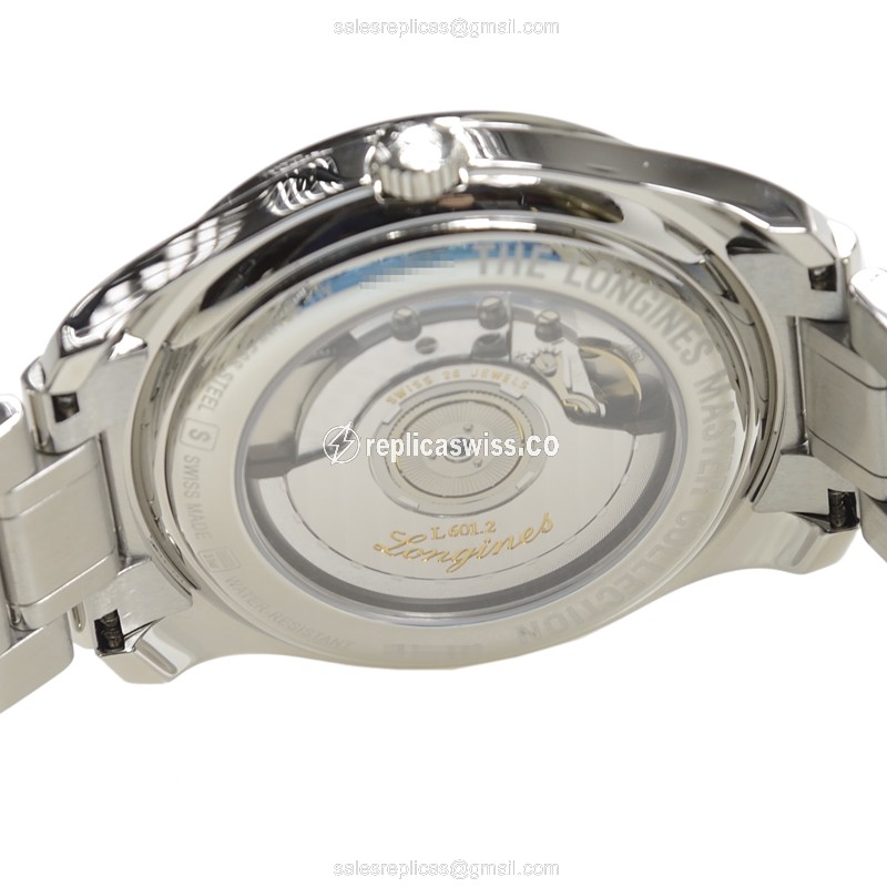 Longines L2.676.4.78.6 Replica | Automatic | White Dial | Steel Strap | Sapphire Crystal - View 4