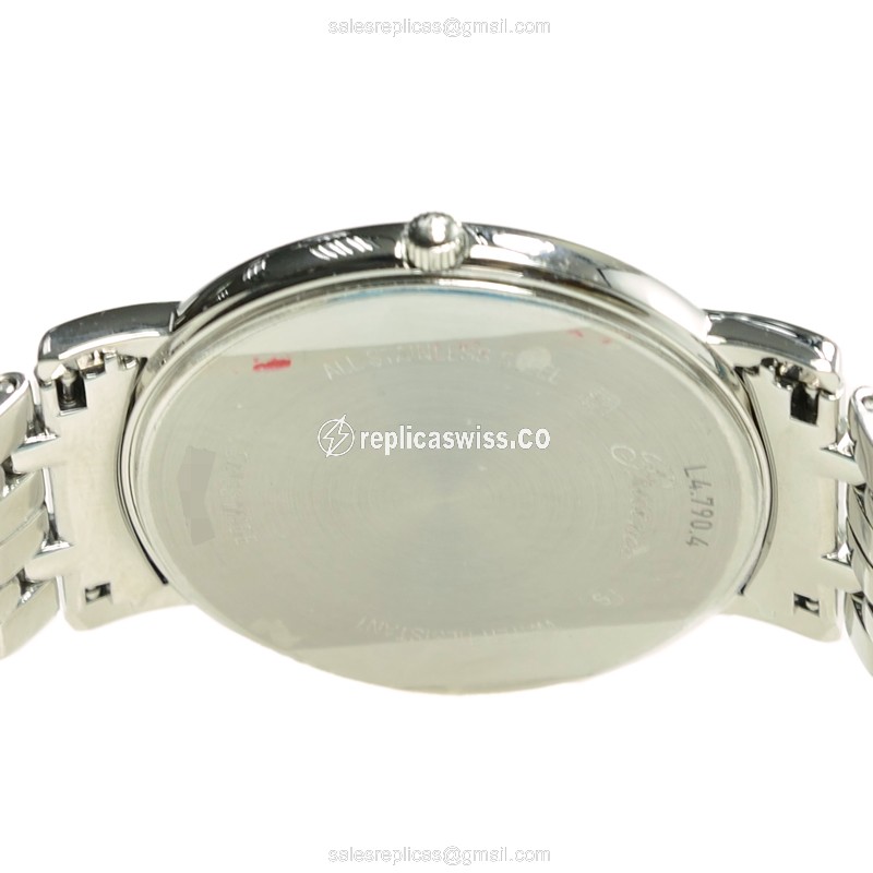 Longines Presence Replica - Quartz - Stainless Steel Case - White Dial, Silver Clasp & Strap - View 4