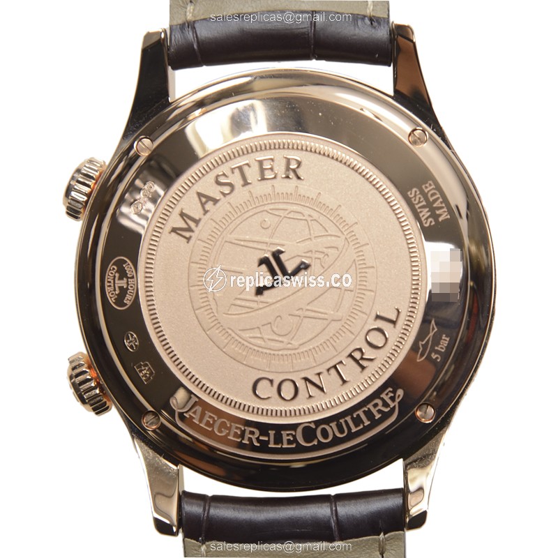 Jaeger-Lecoultre Q1412530 Replica - Ultra Thin - Automatic - 18kt Rose Gold - Silver Dial - Brown Alligator Buckle - View 3