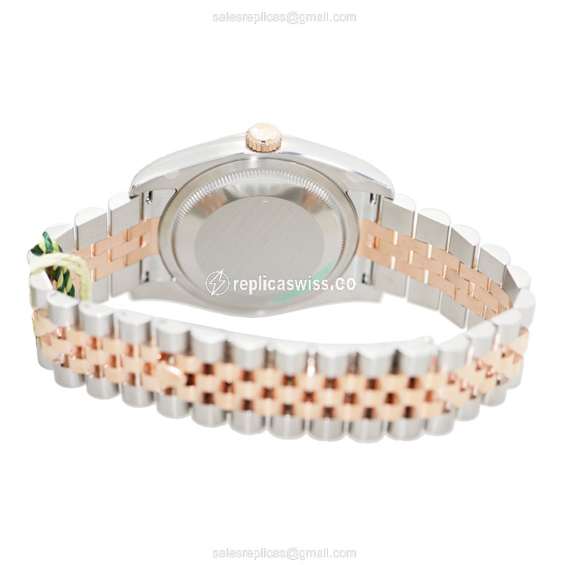 Rolex DATEJUST Replica - 18kt Rose Gold & Steel - Automatic - Pink Dial - View 4