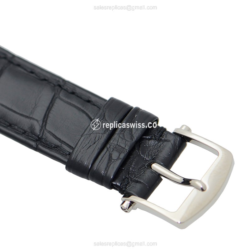 Breguet 9068BB/12/976/DD00 Replica - Automatic - White Gold - Diamond Dial - Silver - Black Alligator Strap - View 4