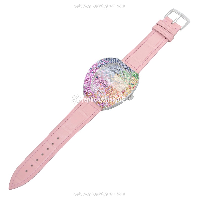 Franck Muller Infinity Watch - Quartz - 18kt - Pink Alligator - View 2