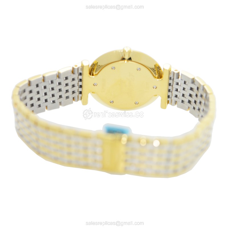Longines L4.512.2.11.7 Replica - Quartz - Gold PVD Case - White Dial on Gold Strap - View 4