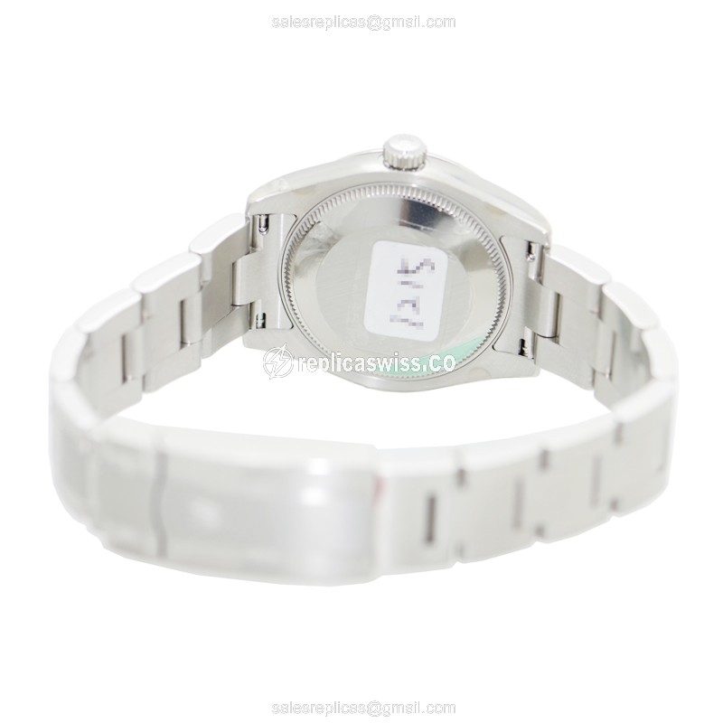 Rolex 177234SVAR39MAXI OYSTER PERPETUAL Replica - Automatic - White Dial, Silver Clasp & Strap - View 4