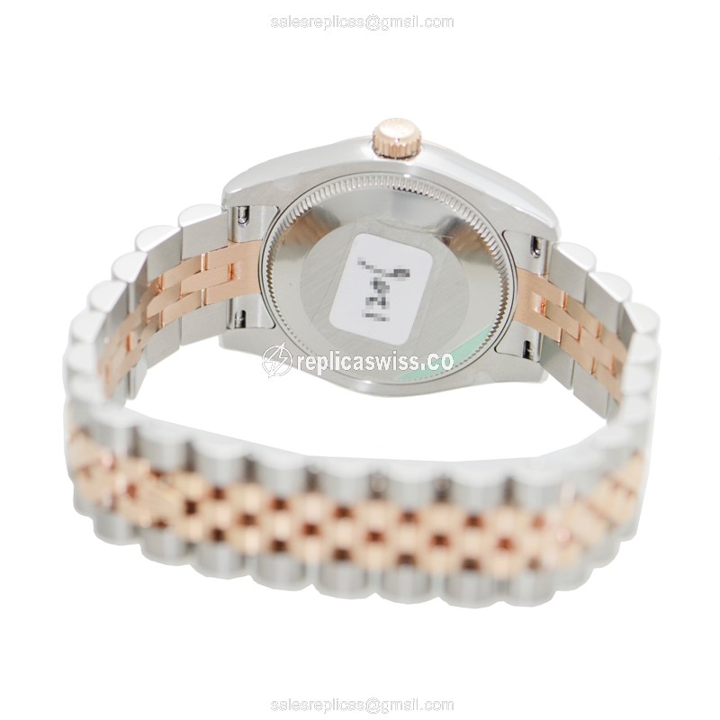 Rolex Datejust Replica - Automatic - 18kt Rose Gold & Steel Case - Silver Dial - View 4