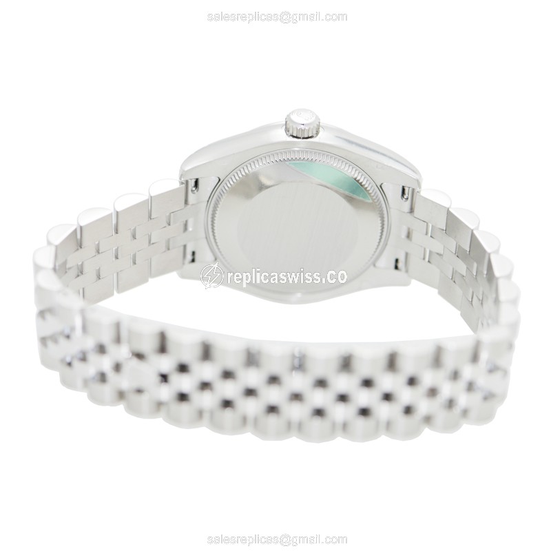 Rolex Datejust Lady Replica - Automatic - White Gold & Steel - Silver Dial - Steel Bracelet - View 4