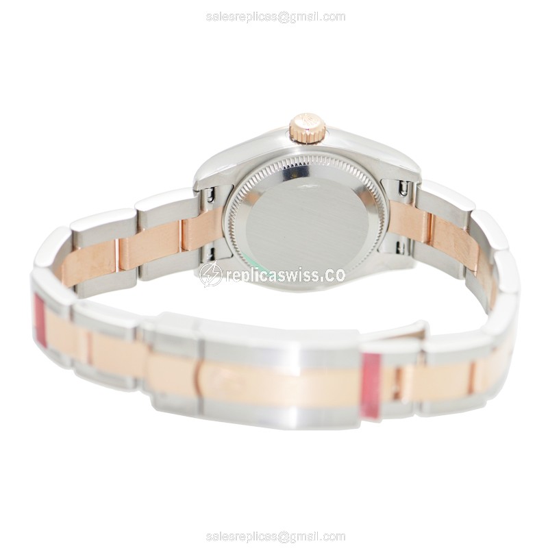 Rolex Datejust Replica - Automatic - 18kt Rose Gold & Steel Case - Pink Dial - View 4