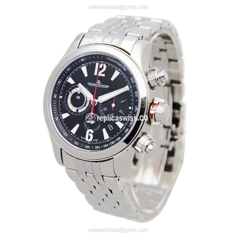 Jaeger-Lecoultre Q1758121 Replica - Ultra Thin - Automatic - Black Dial - Steel Case & Band - View 3