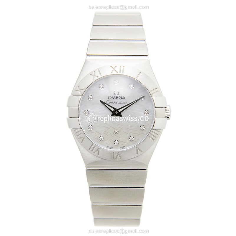 Omega Constellation Quartz - Stainless Steel - White Dial - Silver Clasp - Steel Strap - View 2