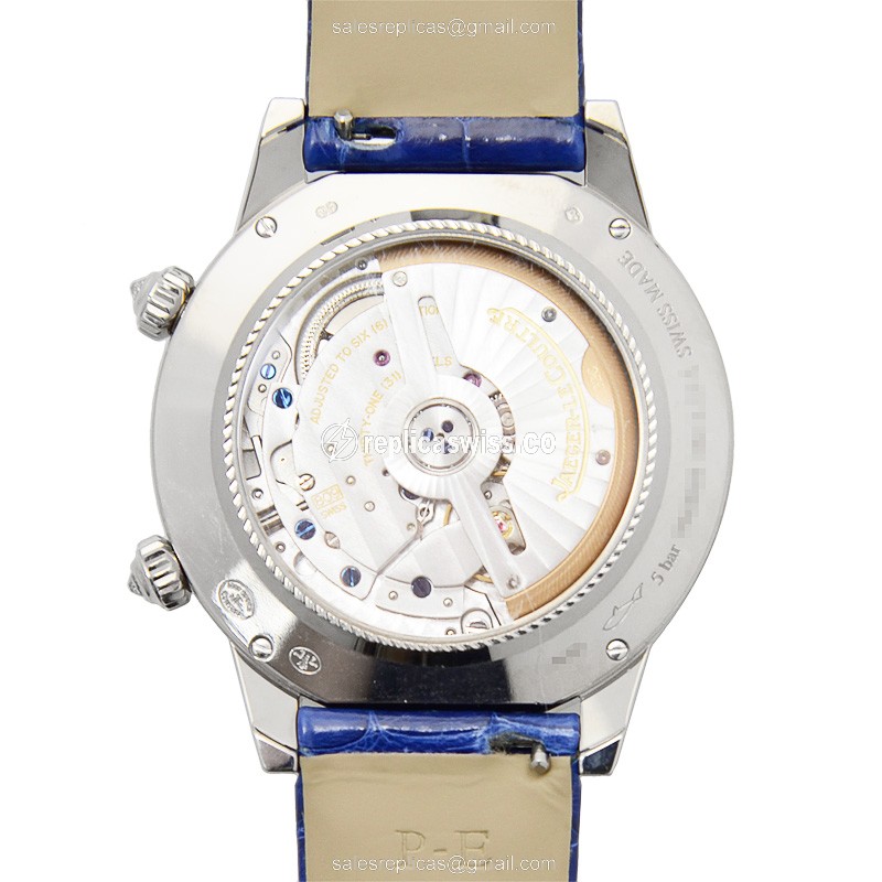 Jaeger-Lecoultre Q3483590 Rendez-Vous - Automatic - 18kt White Gold - Blue Dial - Diamond - Alligator Blue Strap - View 3